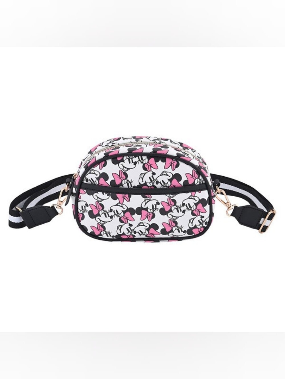 NWT! Disney Minnie Mouse Crossbody Bag Purse Belt bag White Pink Black